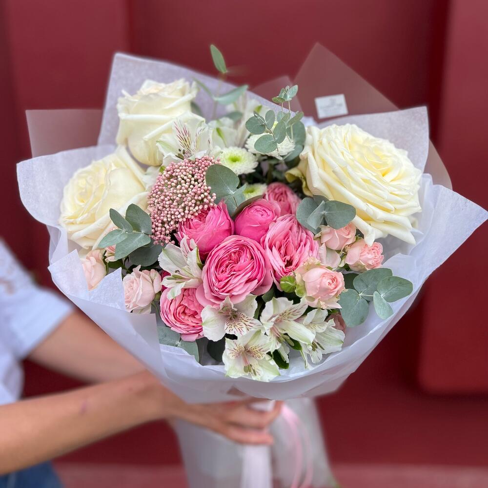 Букет нежный розовый